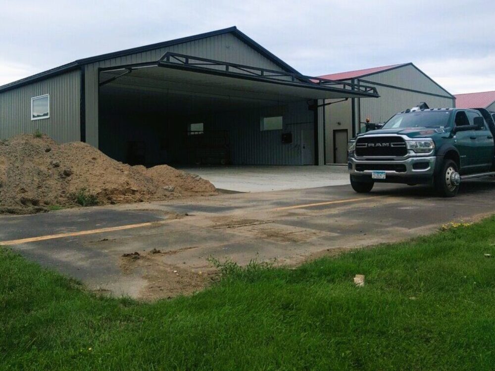 hangar door open