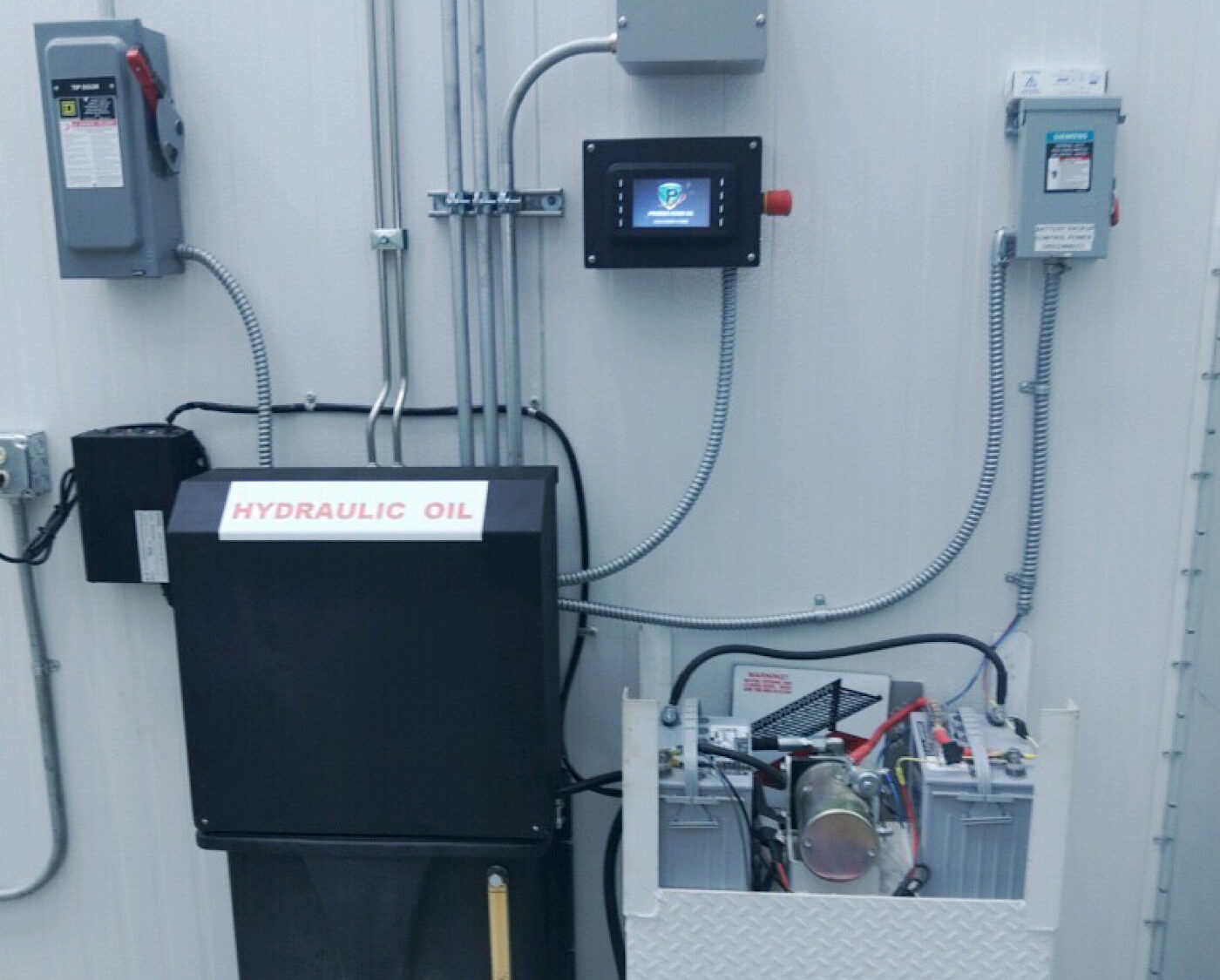 hydraulic power unit for hangar door