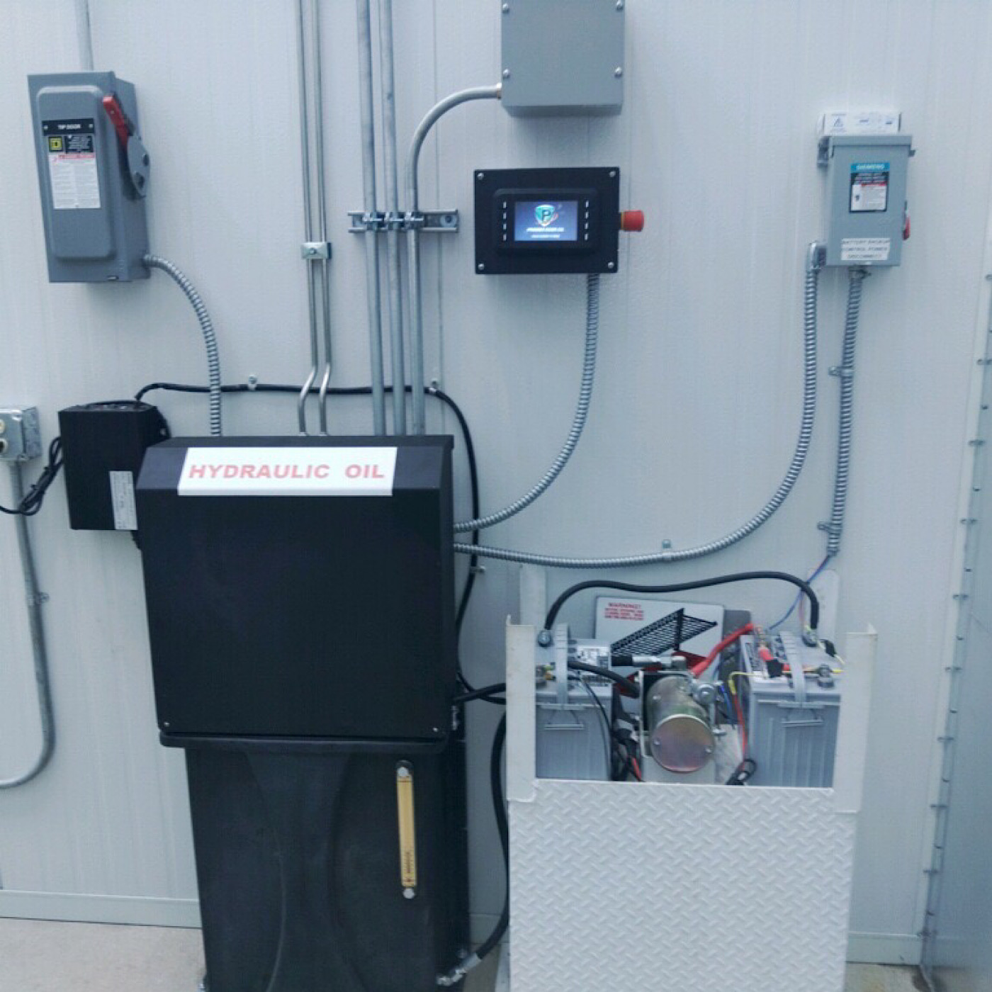 hydraulic power unit for hangar door
